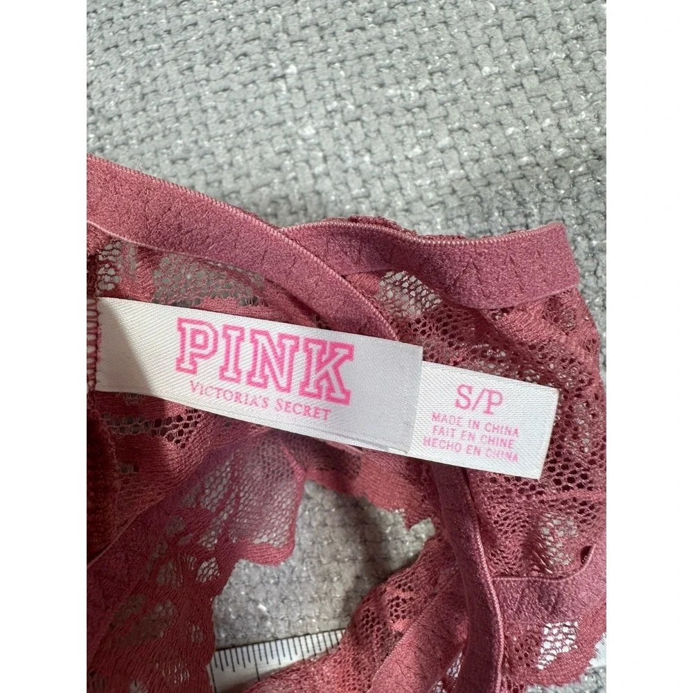 Pink Victorias Secret Bralette Womens‎ Small Dark Pink Push Up Lace